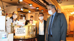 KAYMAKAM VE BAŞKAN ARAS’TAN COVİD-19 DENETİMİ
