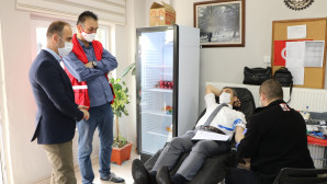 ORMAN ÇALIŞANLARDAN KAN BAĞIŞI