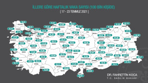 Bakan açıkladı: İşte en az az ve en çok vaka olan iller
