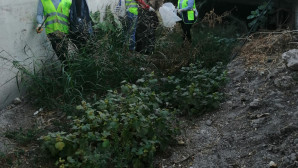 DERE YATAKLARINDAN 485 TORBA ÇÖP TOPLANDI