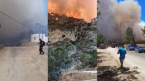 Datça’da yangın orman yerleşim yerlerine ulaştı