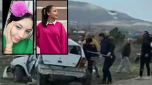 Otomobil direğe çarptı: Şevval ve Meryem yaşamını yitirdi