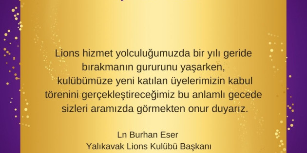 Bodrum Yalıkavak Lions Kulübü 1. Yılını Coşkuyla Kutluyor