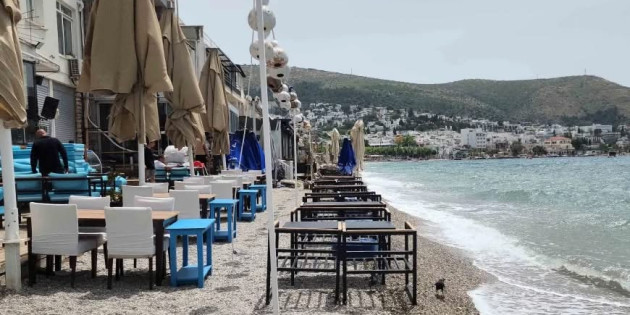 Bodrum sahillerinde utandıran görüntüler