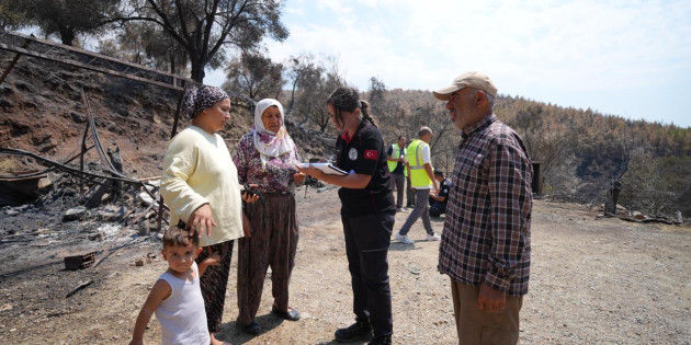Seydikemer’de Yangın Sonrası Seferberlik 