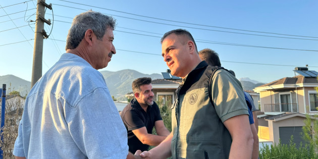 Muğla Valisi İdris Akbıyık Yangın Bölgesinde