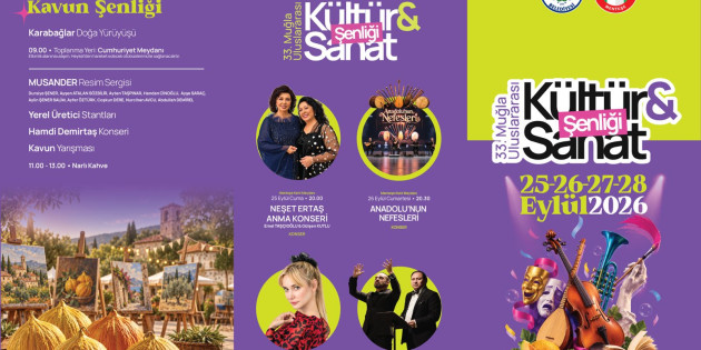 33. MUĞLA ULUSLARARASI KÜLTÜR VE SANAT ŞENLİĞİ 25 EYLÜL’DE BAŞLIYOR