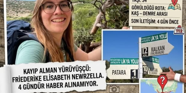 Likya Yolu’nda Alarm: Alman Yürüyüşçü  Elisabeth 4 Gündür Kayıp!
