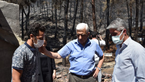 Başkan Gürün, Marmaris yangın  mağdurlarının yanında