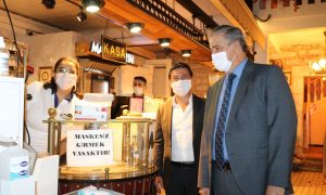 KAYMAKAM VE BAŞKAN ARAS’TAN COVİD-19 DENETİMİ