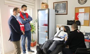 ORMAN ÇALIŞANLARDAN KAN BAĞIŞI