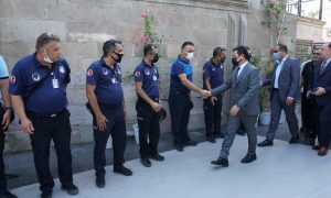 BAŞKAN AHMET ARAS PERSONELİ İLE BAYRAMLAŞTI