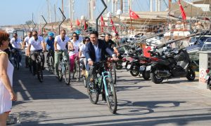 BAŞKAN ARAS AVRUPA HAREKETLİLİK HAFTASINDA PEDAL ÇEVİRDİ