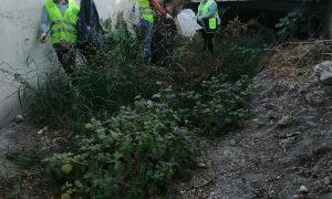 DERE YATAKLARINDAN 485 TORBA ÇÖP TOPLANDI
