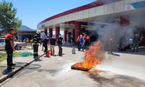 Büyükşehirden Hastane Personeline Yangın Eğitimi