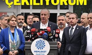 Muharrem İnce :”Adaylıktan çekiliyorum”