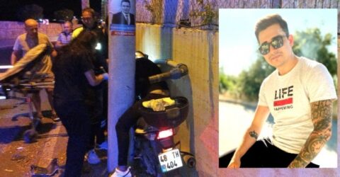 Motosikleti ile direk ve duvar arasında sıkışarak can verdi