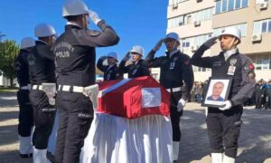 Muğla’da hayatını kaybeden polis memuru törenle son yolculuğuna uğurlandı