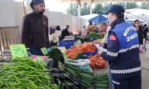 Menteşe Belediyesi Zabıtasından Etiket Denetimi